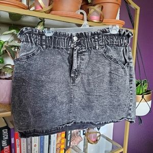 Black Denim Mini skirt